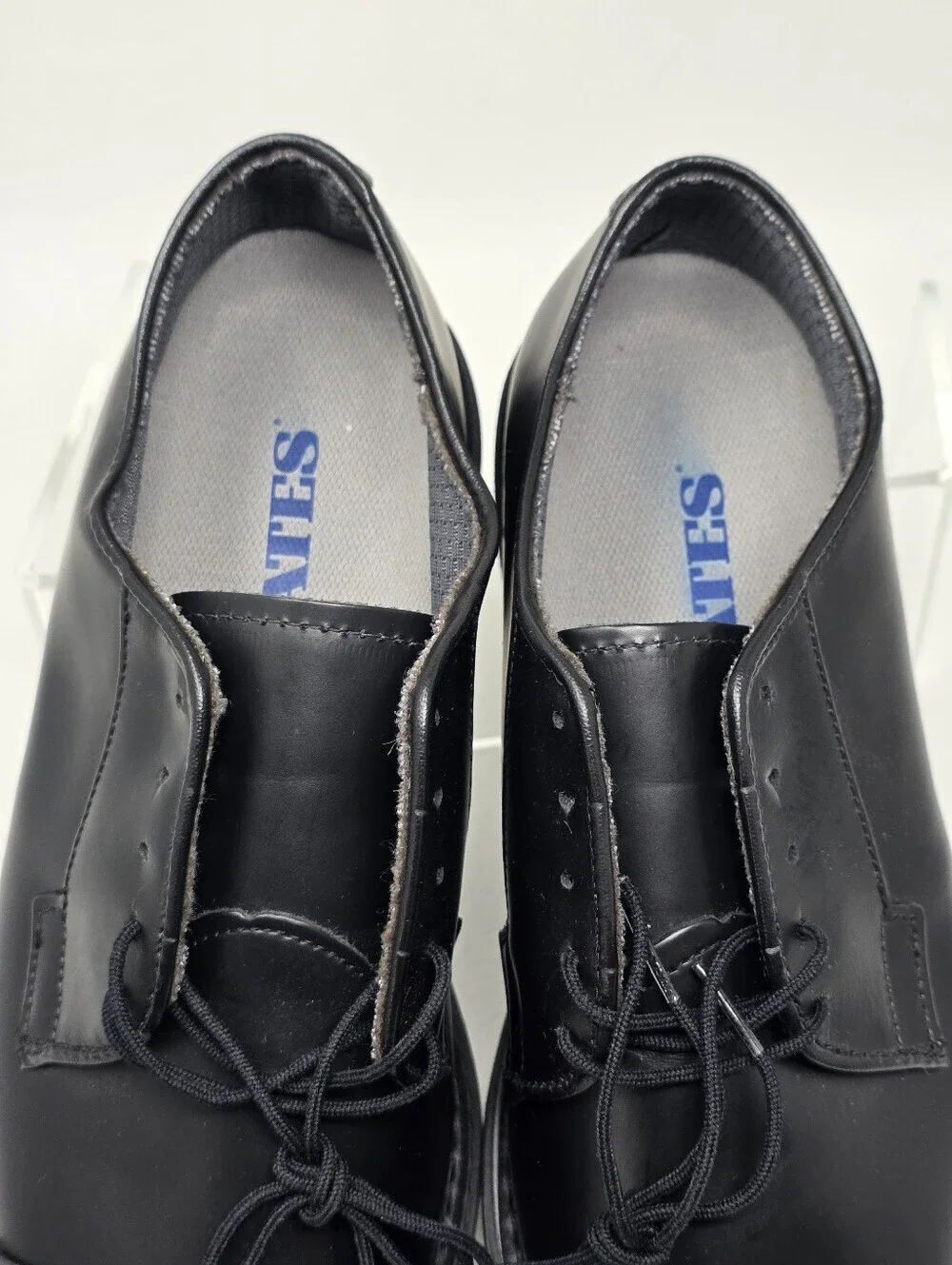 Bates Mens Size 7.5 D Leather Uniform Oxford Dress Shoes 00968 Vibram Soles